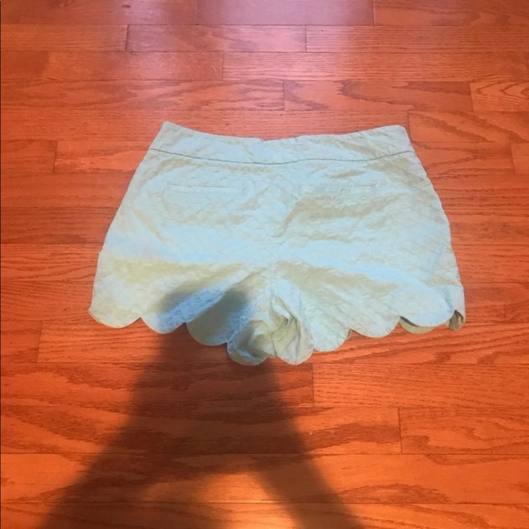 Crown & ivy scalloped floral teal summer shorts 6 - Picture 4 of 7